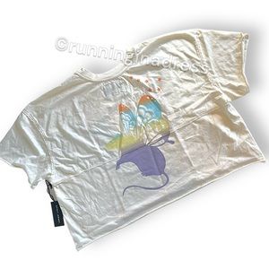 NWT Spirit Jersey Fly High NYC Rolled Hemline W/ Bubble Print Front & Back Large